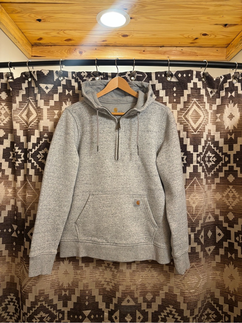 Carhartt Women’s Clarksburg Half Zip Gray Hoodie Size Large
